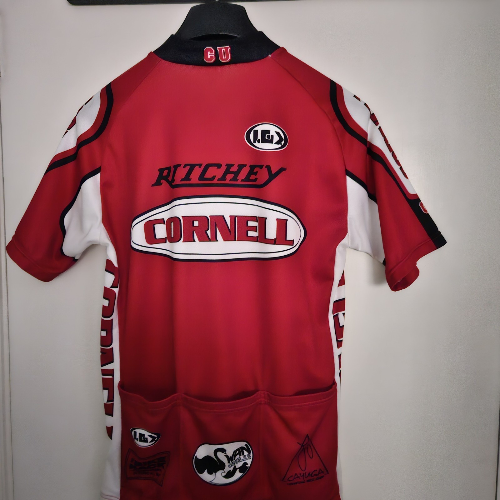 Louis Garneau Cornell Cycling Bike Jersey Small 100% Polyester 3/4 Zip
