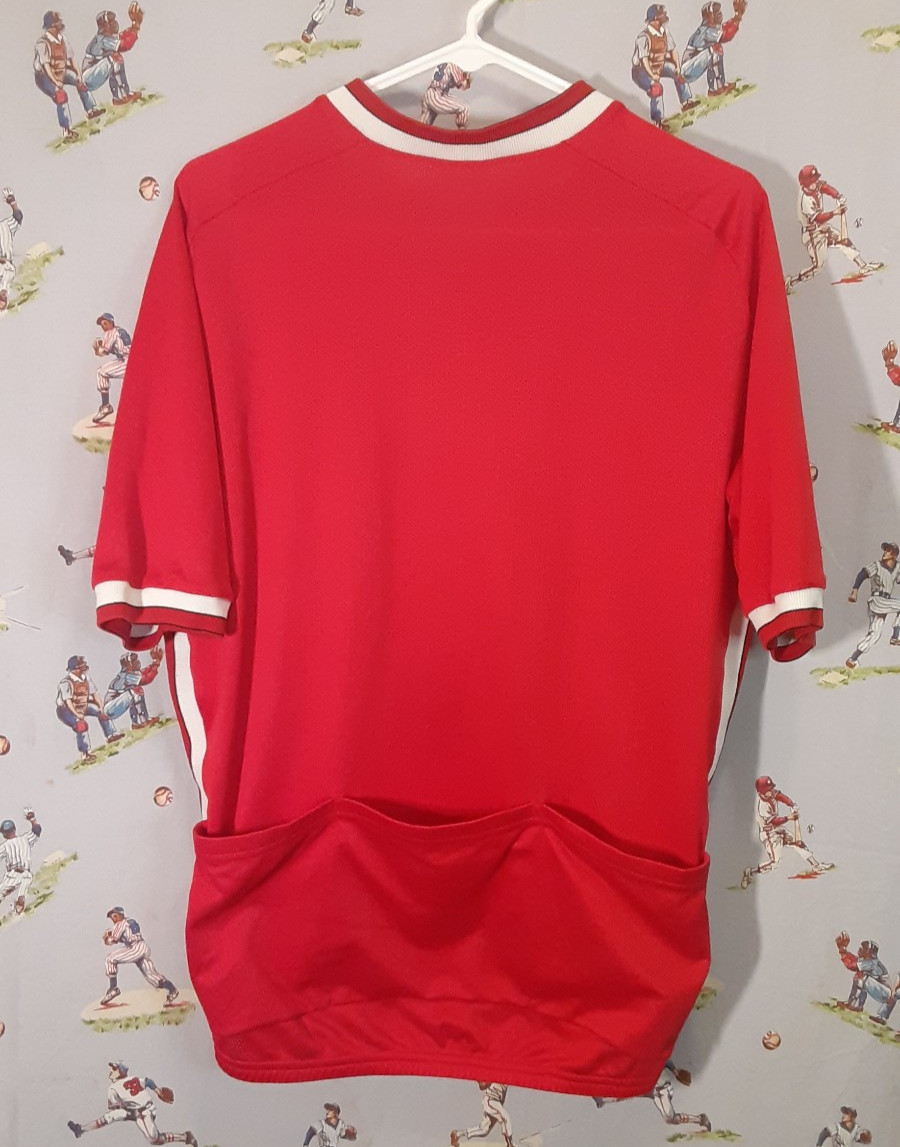 👀 Pearl iZUMi Mesh Jersey Men’s Large Red 1/2 Zip Short Sleeve Lightweight Mesh