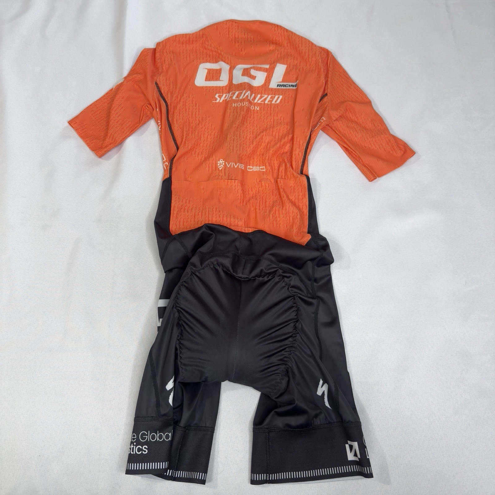 Pushin Watts M Authentic Team Issued One Piece Cycling Kit Logo Racing 3 Pocket