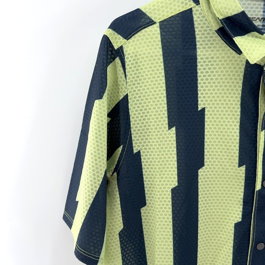 Pearl Izumi Canyon Tech Snap Jersey Men’s Medium Shadow Lime Navy Glitch