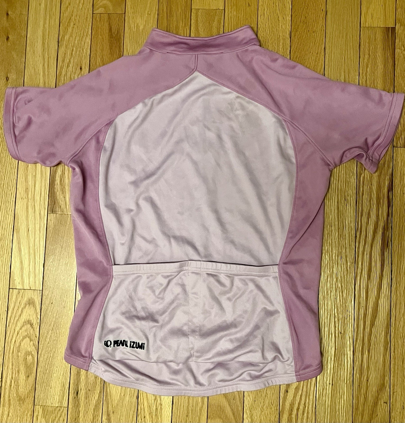 Pearl Izumi Womens 3/4 Zip Mock Neck Cycling Jersey Large Purple Short Sleeve
