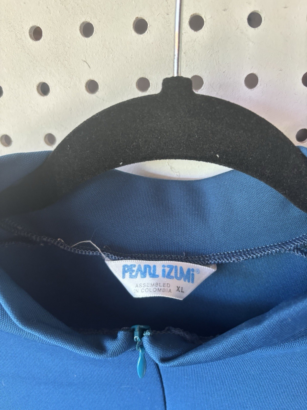 Pearl Izumi Cycling Shirt Men’s XL Blue 3/4 Zip Jersey Pockets Short SLV