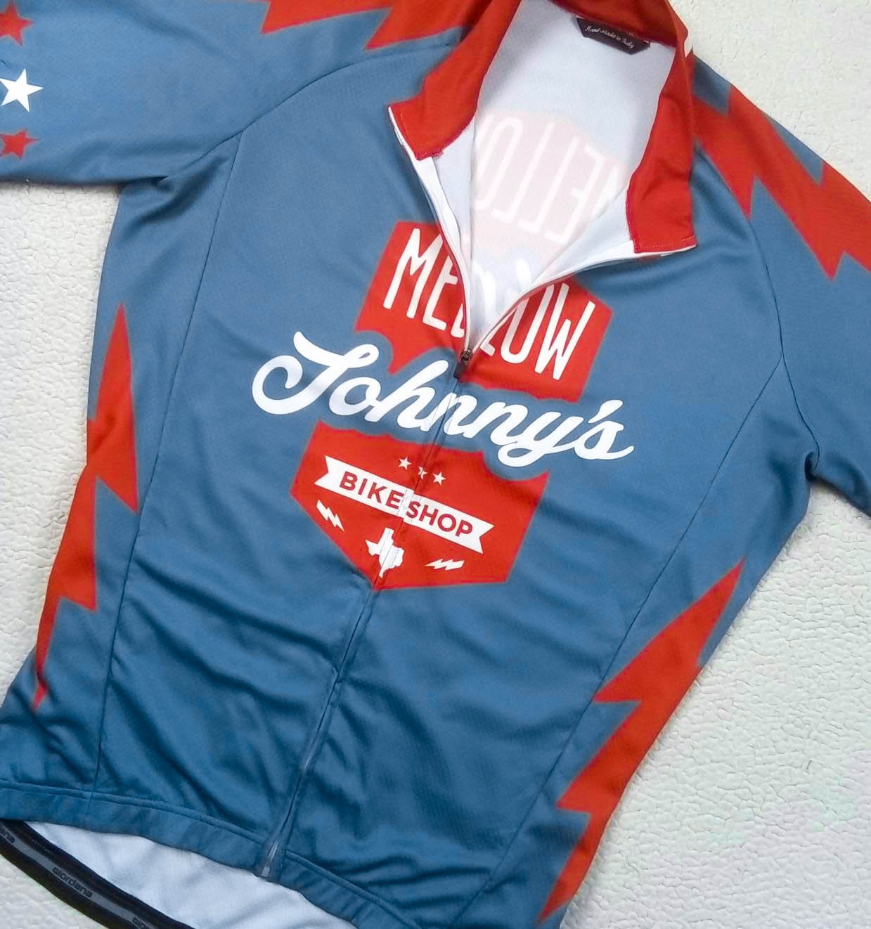 RARE Giordana Mellow Johnny’s Bike Shop Cycling Jersey Lance Armstrong fits M/L
