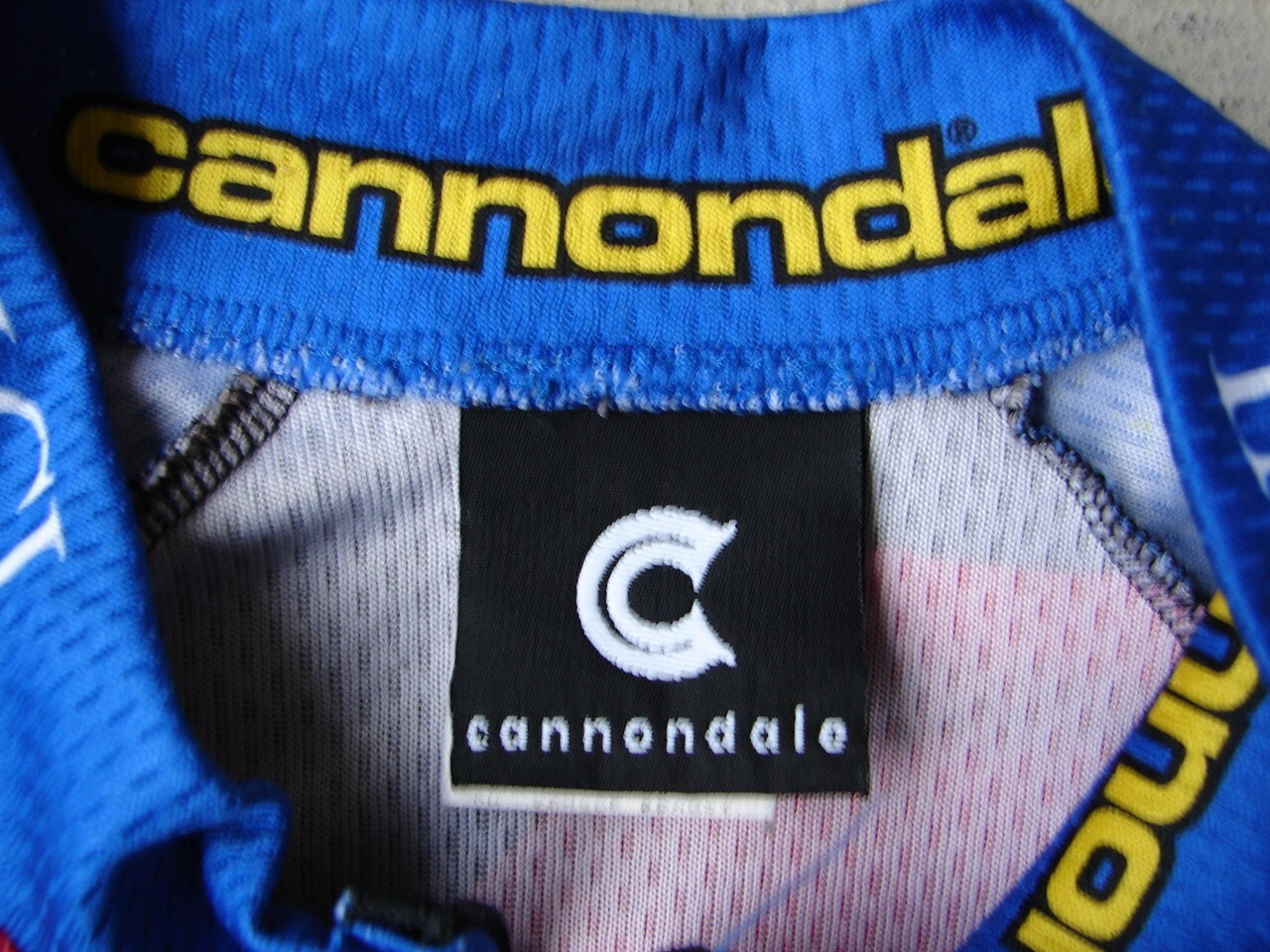 Vintage Cannondale Mountain Bike Race Team USA Flag Volvo Zip Jersey Size M