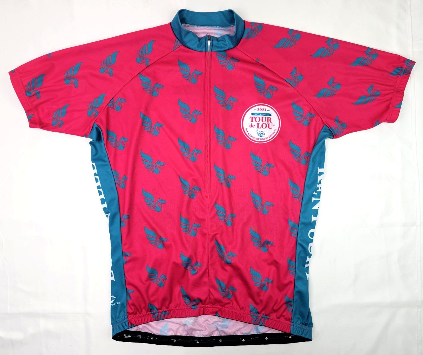 Peak 1 Sports Cycling Jersey Unisex 2XL (48″ Chest) Tour de Lou Kentucky Derby