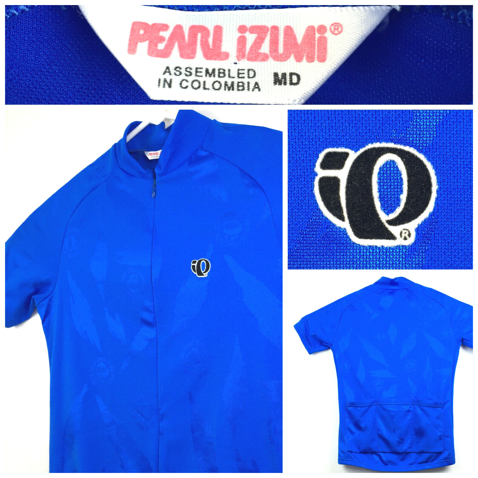 Pearl Izumi Womens Medium (36 in Chest) Blue 3/4 Zip Cycling Jersey