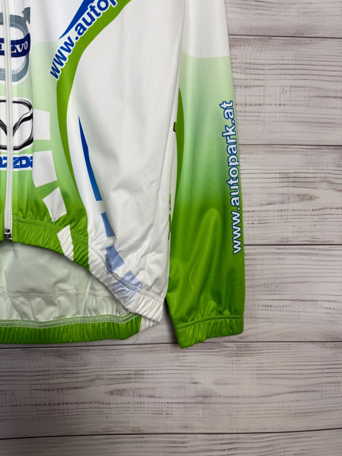 Froggy White Green Auto Logo Long Sleeve Bike Jersey Y2K Sportwear