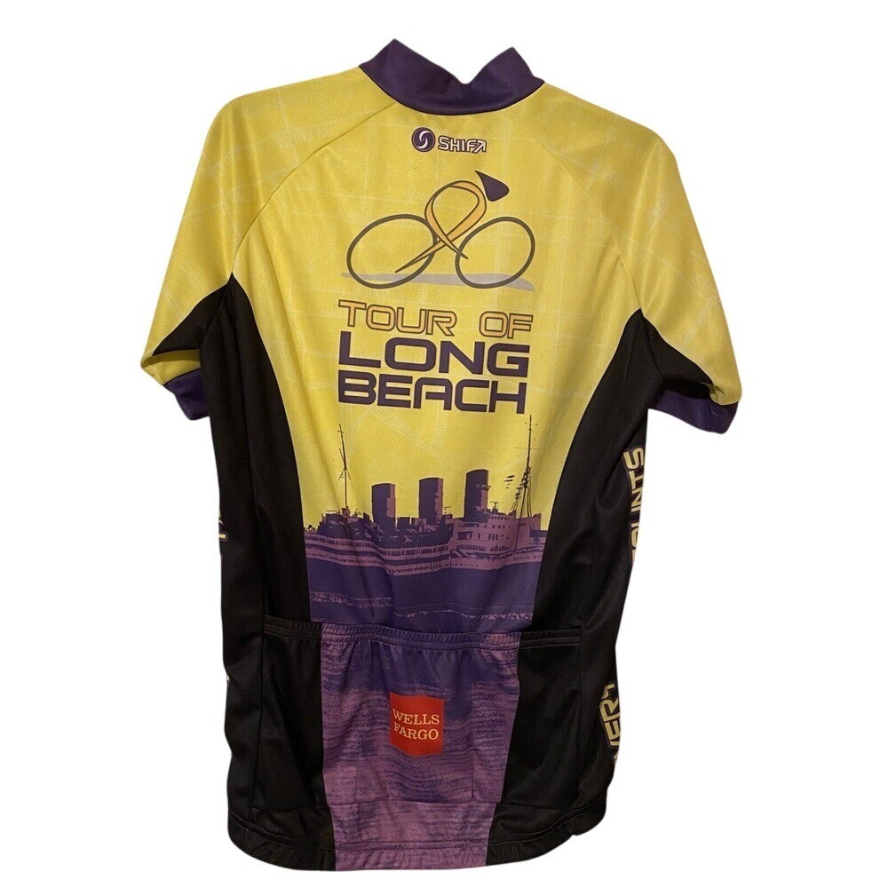 Women’s Tour Of Long Beach Club Cut Queen Mary Shift Bicycle Jersey Medium M Zip