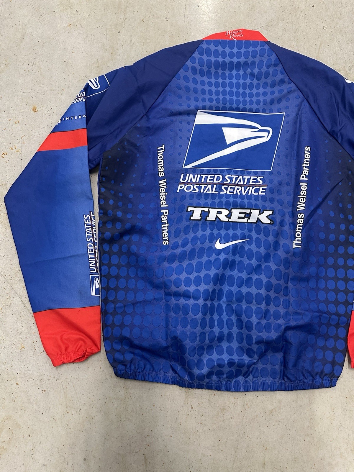 Vintage Nike Trek USPS Cycling Jacket Blue United States Postal Service XXL