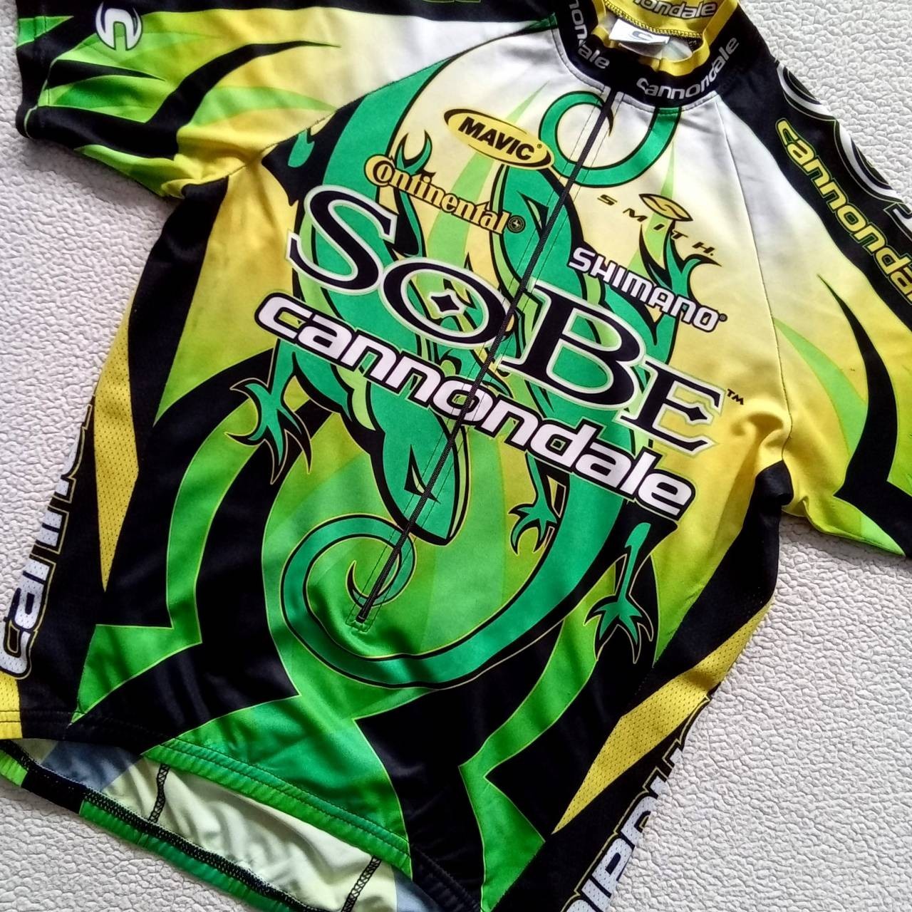 RARE VTG 2002 Team SoBE Cannondale MTB Cycling Jersey USA Made Size L *READ*