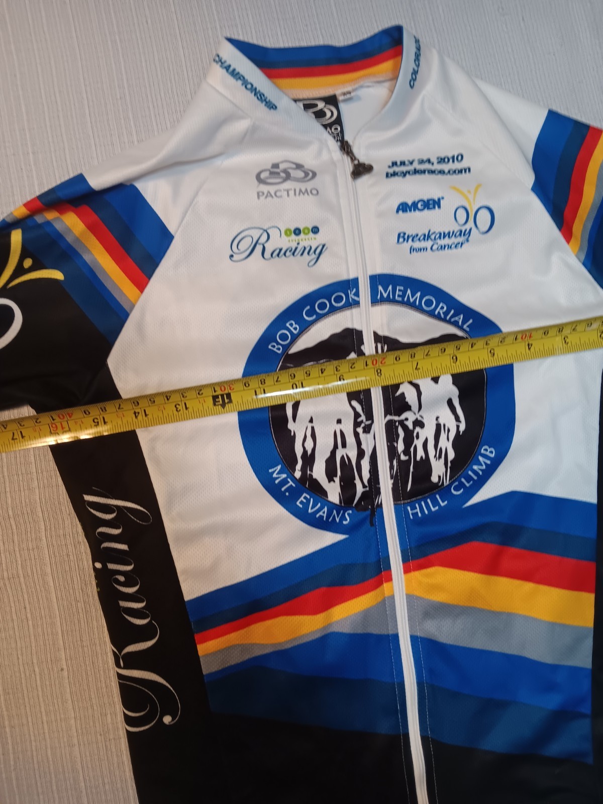 Pactimo Mt Evans Hill Climb Bike Jersey XS Bob Cook 2010 Cycling Race REI