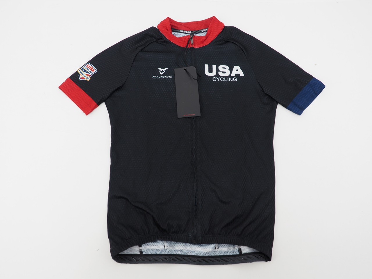 New! Cuore Men’s Silver Cycling SS Race Jersey XXL USA Cycling Custom
