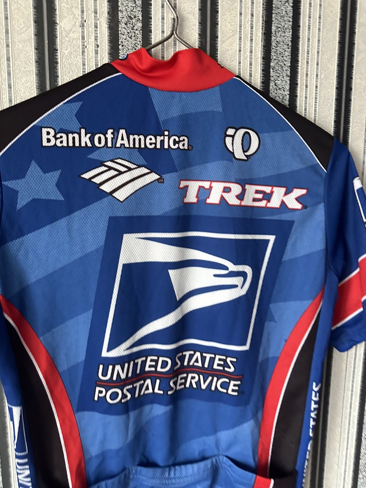 Pearl Izumi Cycling Jersey Adult Medium USPS Trek Lance Armstrong Full Zip Mens