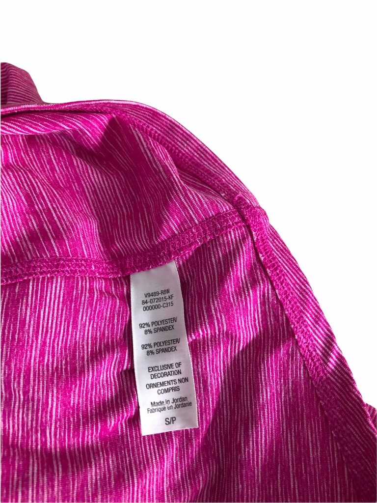 Champion Duo-Dry women Size SP Pink 1/2 Zipper Front High Neck Tee Long Sleeve