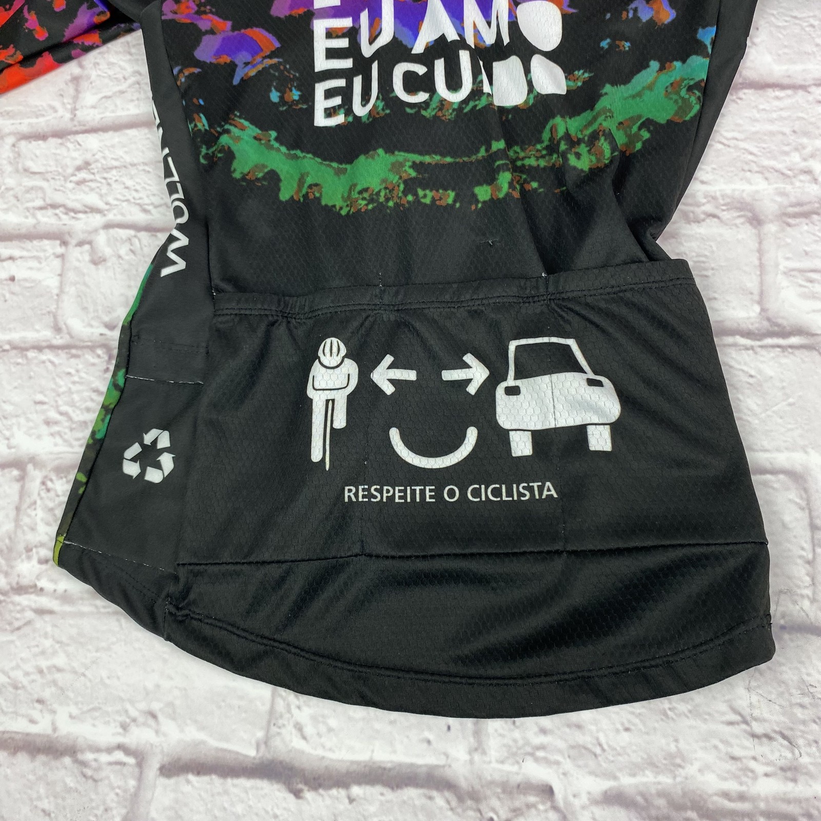 Wöllner Cycling Jersey Women XS Rio Eu Amo Eu Cuido Respect Cyclists Multicolor