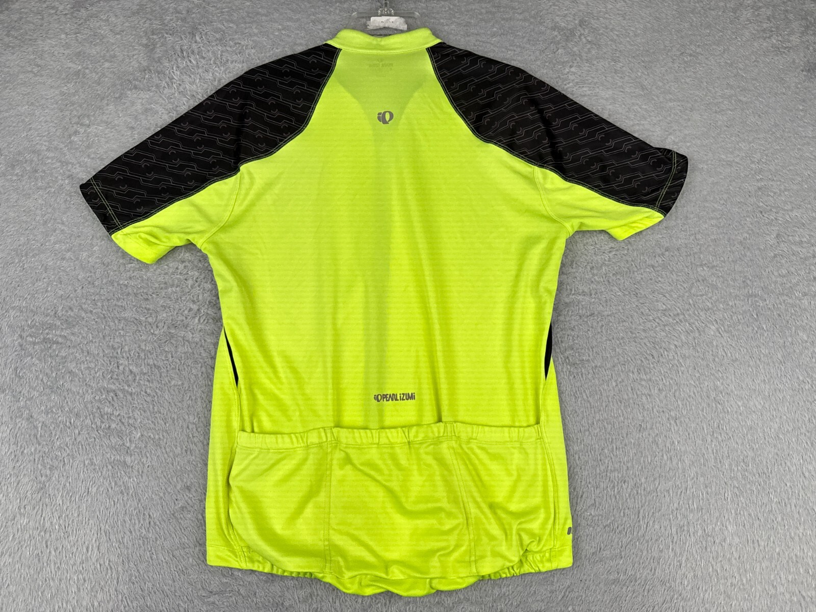 Pearl Izmui Cycling Jersey Adult Large Green Black Full Zip High Visibility Poly
