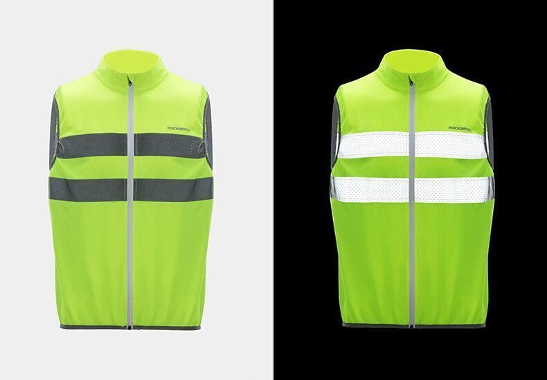 ROCKBROS Bike Cycling Mesh Sleeveless Vest Reflective Safety Motorcycle Gilet