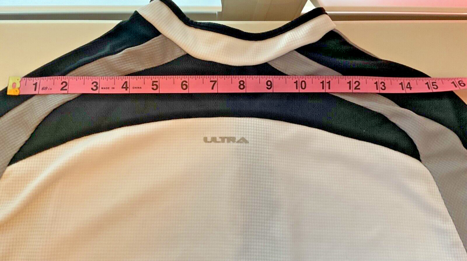 PERFORMANCE Ultra Cycling White Black Gray Full Zip SS Pockets Shirt Biking (L)