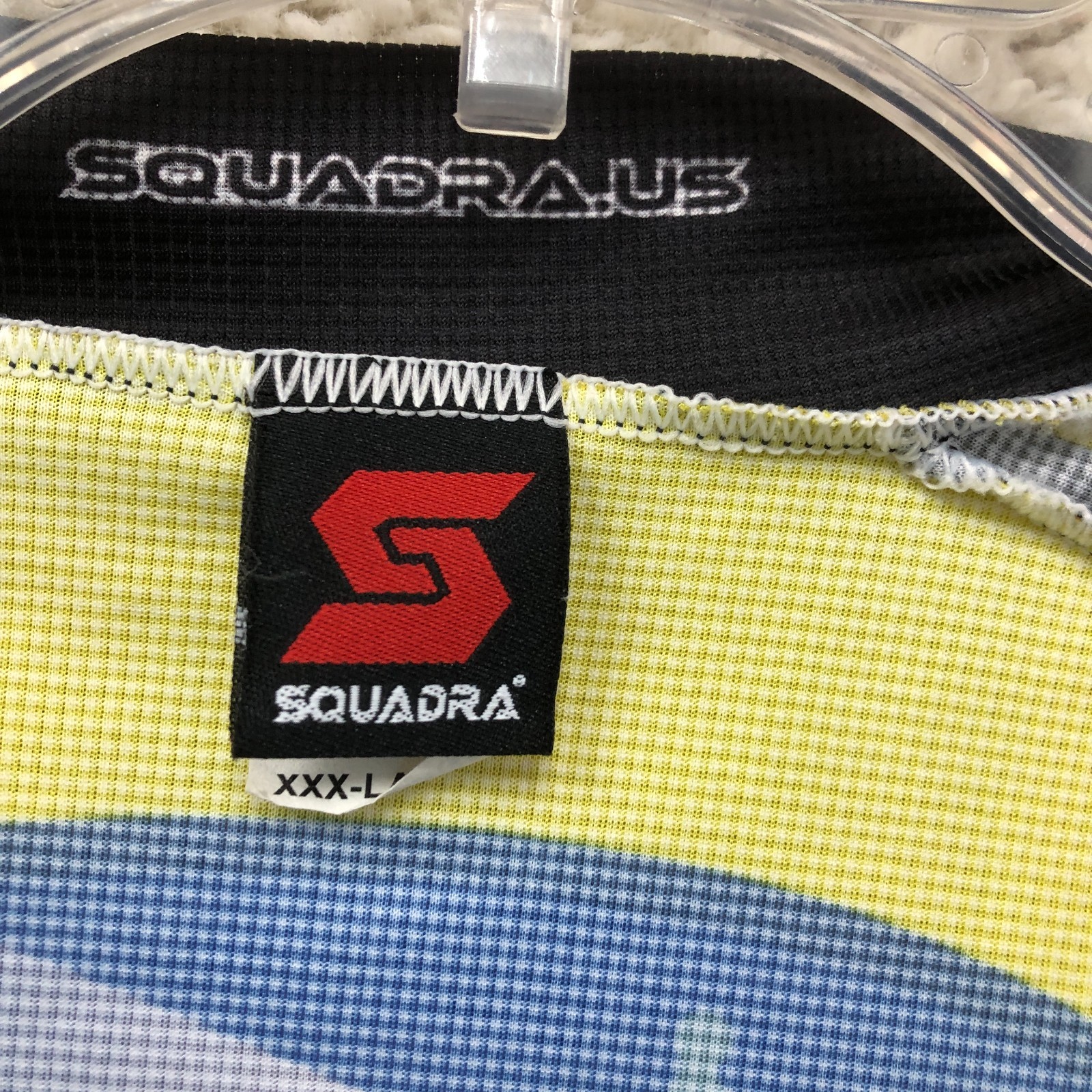Squadra Mens XXXL Yellow Cycling Jersey Qualcomm Santa Cruz Big Sur Bike Shirt