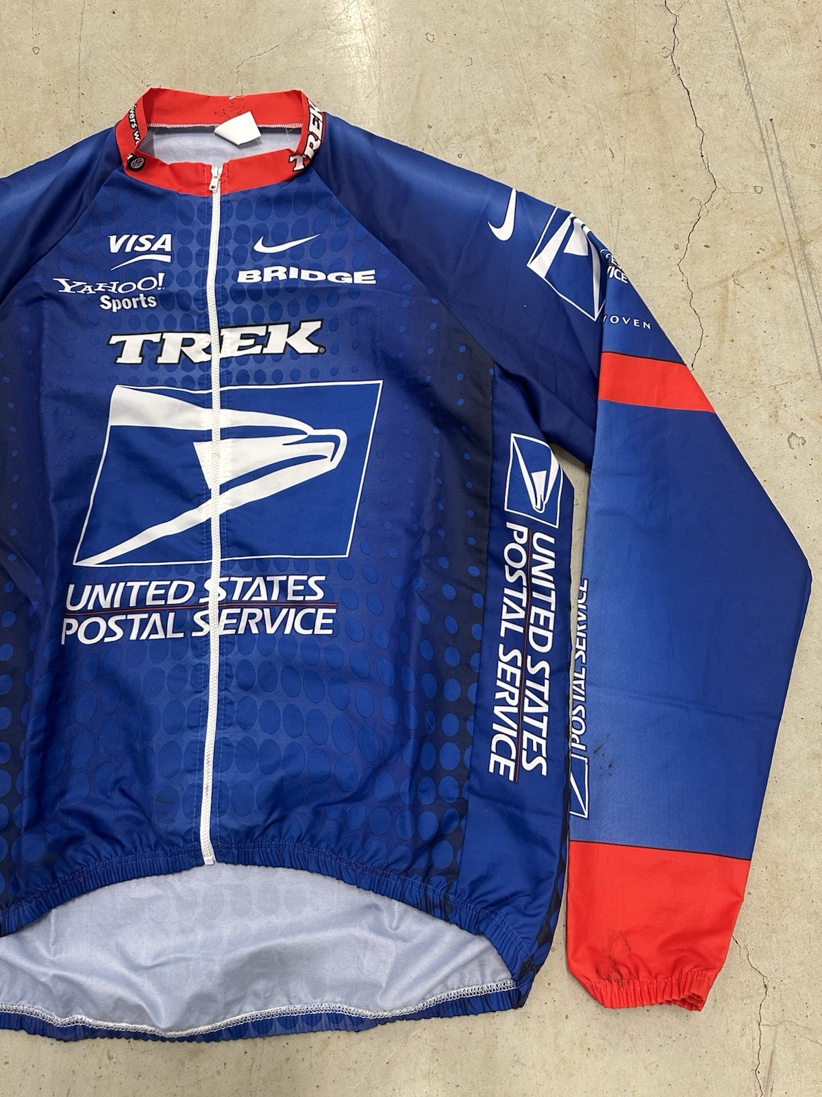 Vintage Nike Trek USPS Cycling Jacket Blue United States Postal Service XXL