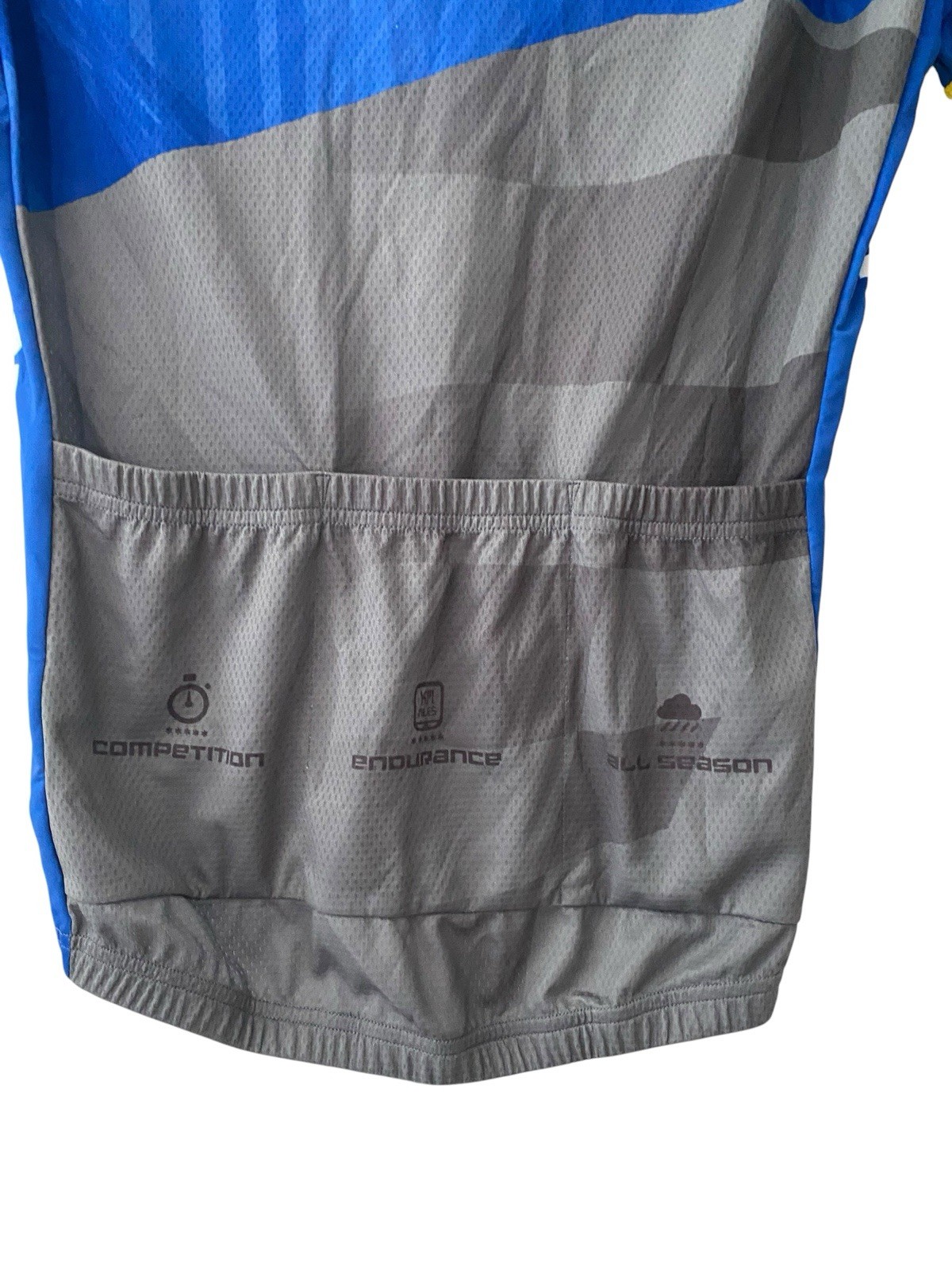 Goodicom Cycling Jersey Michelin Power Competition Mens Medium Blue Gray Yellow