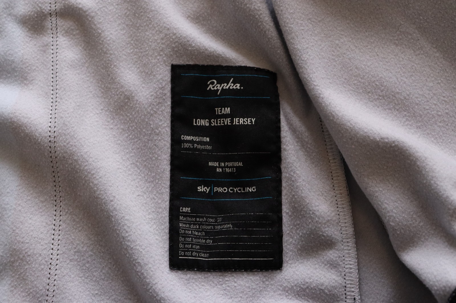 RAPHA TEAM SKY PRO CYCLING FULL ZIP LONG SLEEVE JERSEY BLACK MEN’S SIZE LARGE