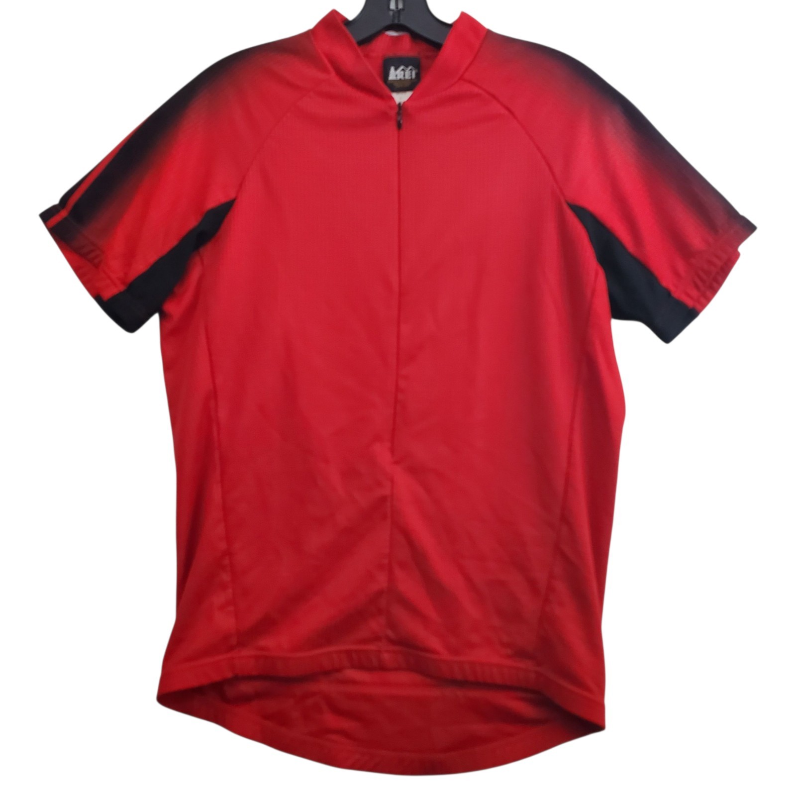 REI Cycling Jersey Adult Large Red Black Logo Biking Racing Activewear Outdoor