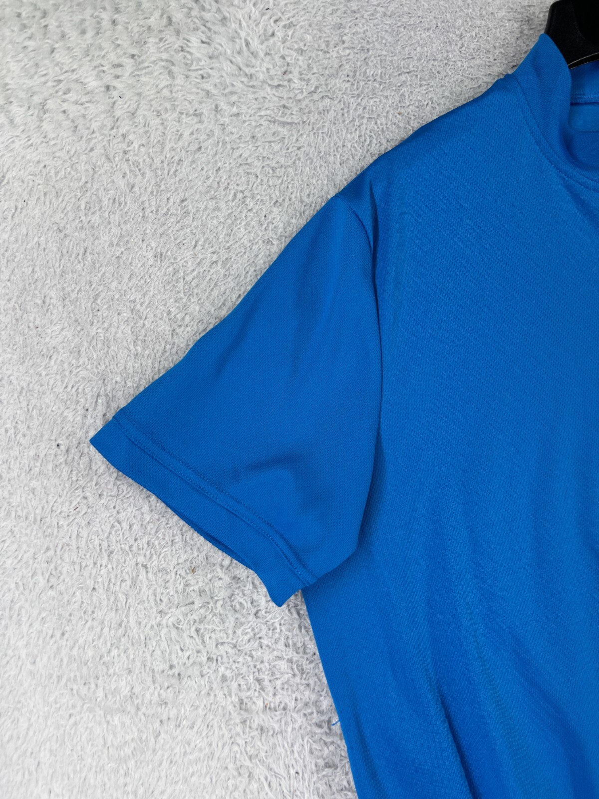 Spotti Shirt Mens Extra Large Blue 1/2 Zip Short Sleeve Polyester Pockets
