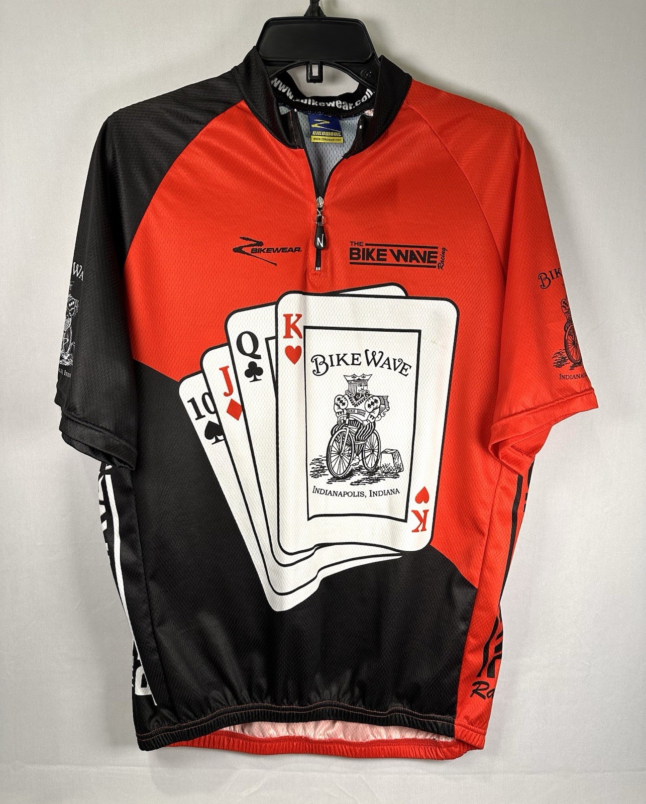 Bike Wave Racing Indiana Card Poker Themed Cycling Bikewear Jersey XXL 2XL