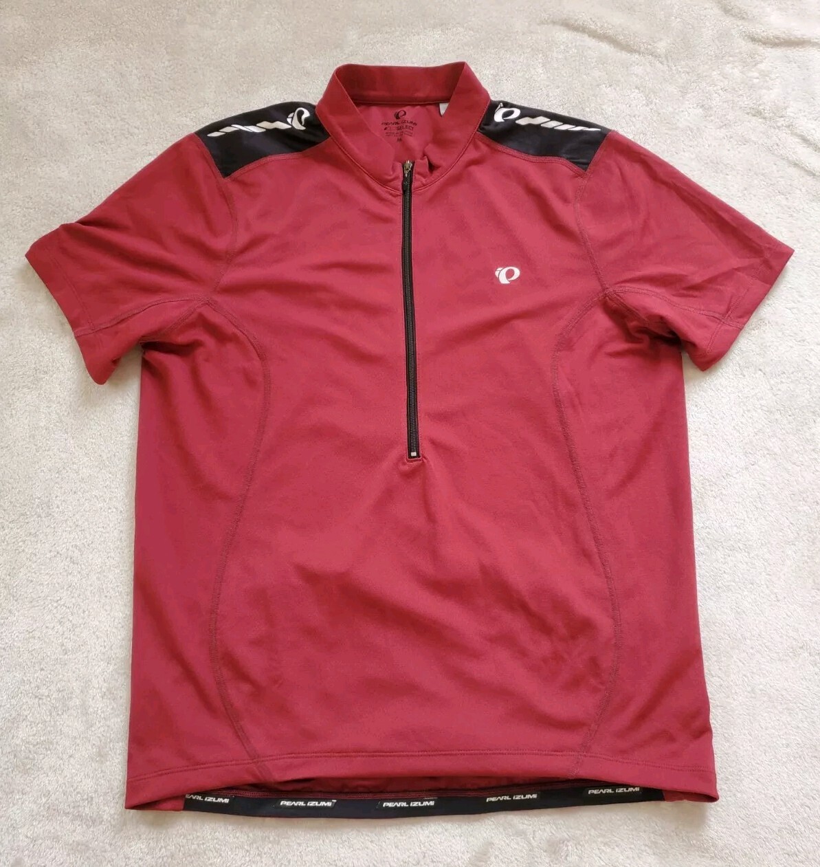 Pearl Izumi Select Cycling Jersey 1/2 Zip Mens Medium Maroon Red