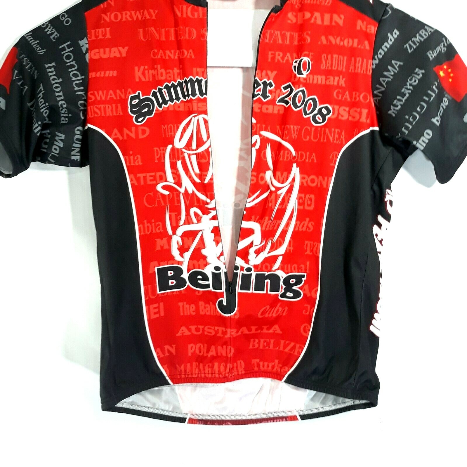 Cycling Jersey Beijing China 2008 Summer Olympics Pearl Izumi Men XL Red