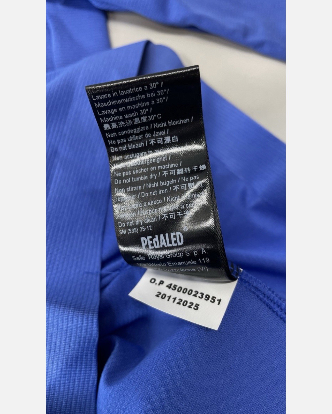 PEdALED Men’s Cycling Jersey Blue Size XXL Element Breathable Slim Reflective