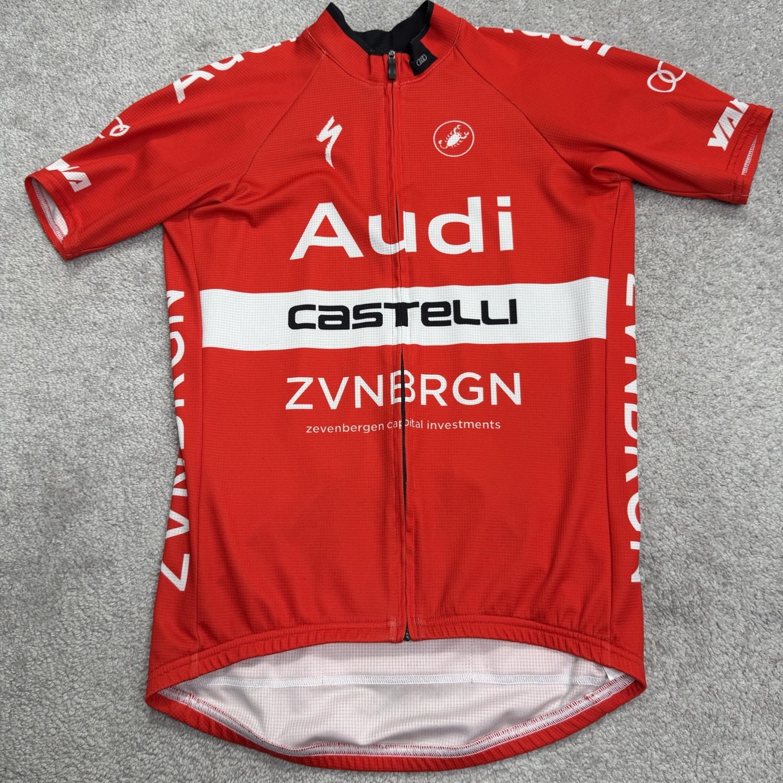 Castelli Audi Cycling Jersey Men’s Medium Red Full Zip