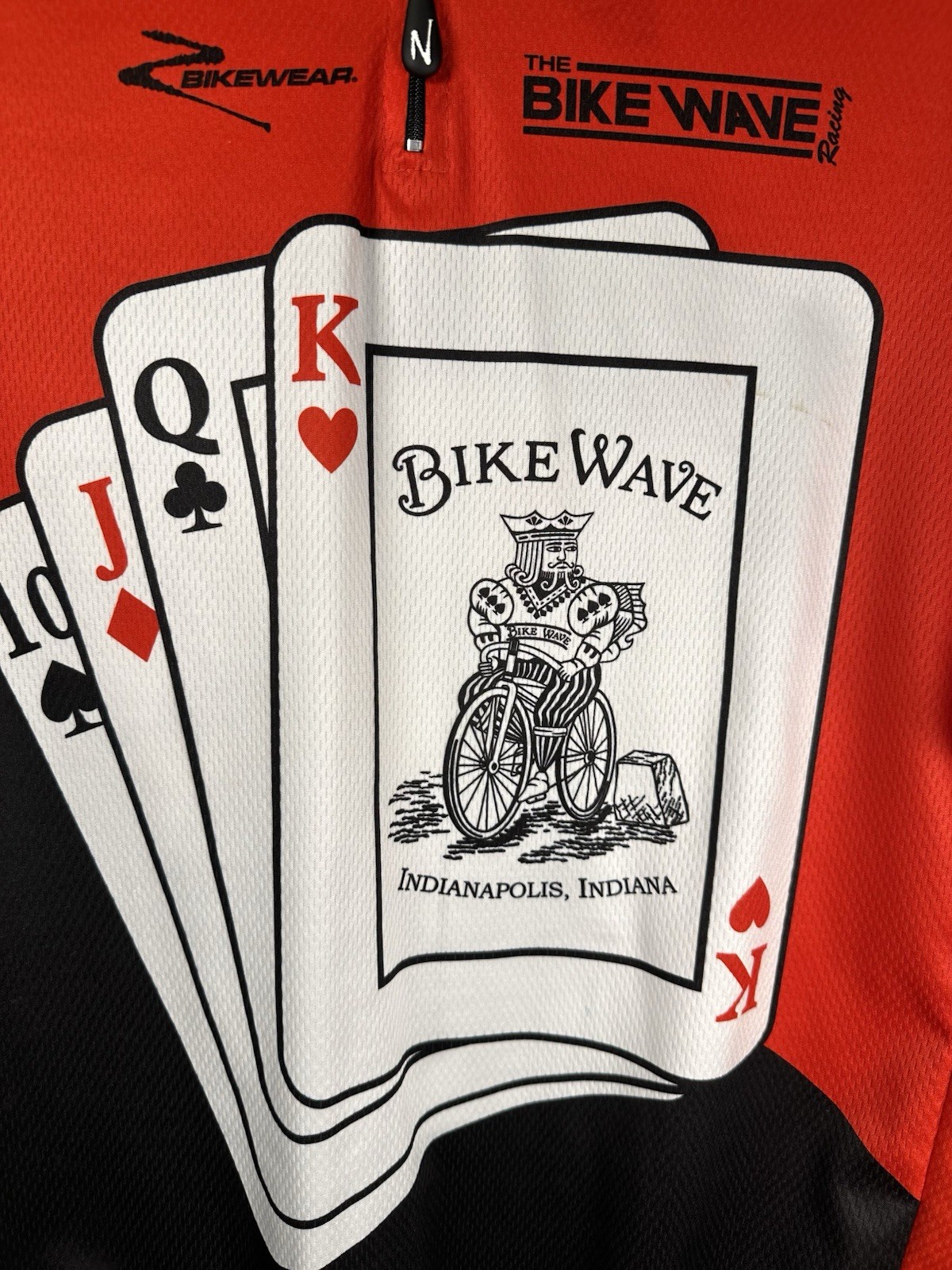 Bike Wave Racing Indiana Card Poker Themed Cycling Bikewear Jersey XXL 2XL