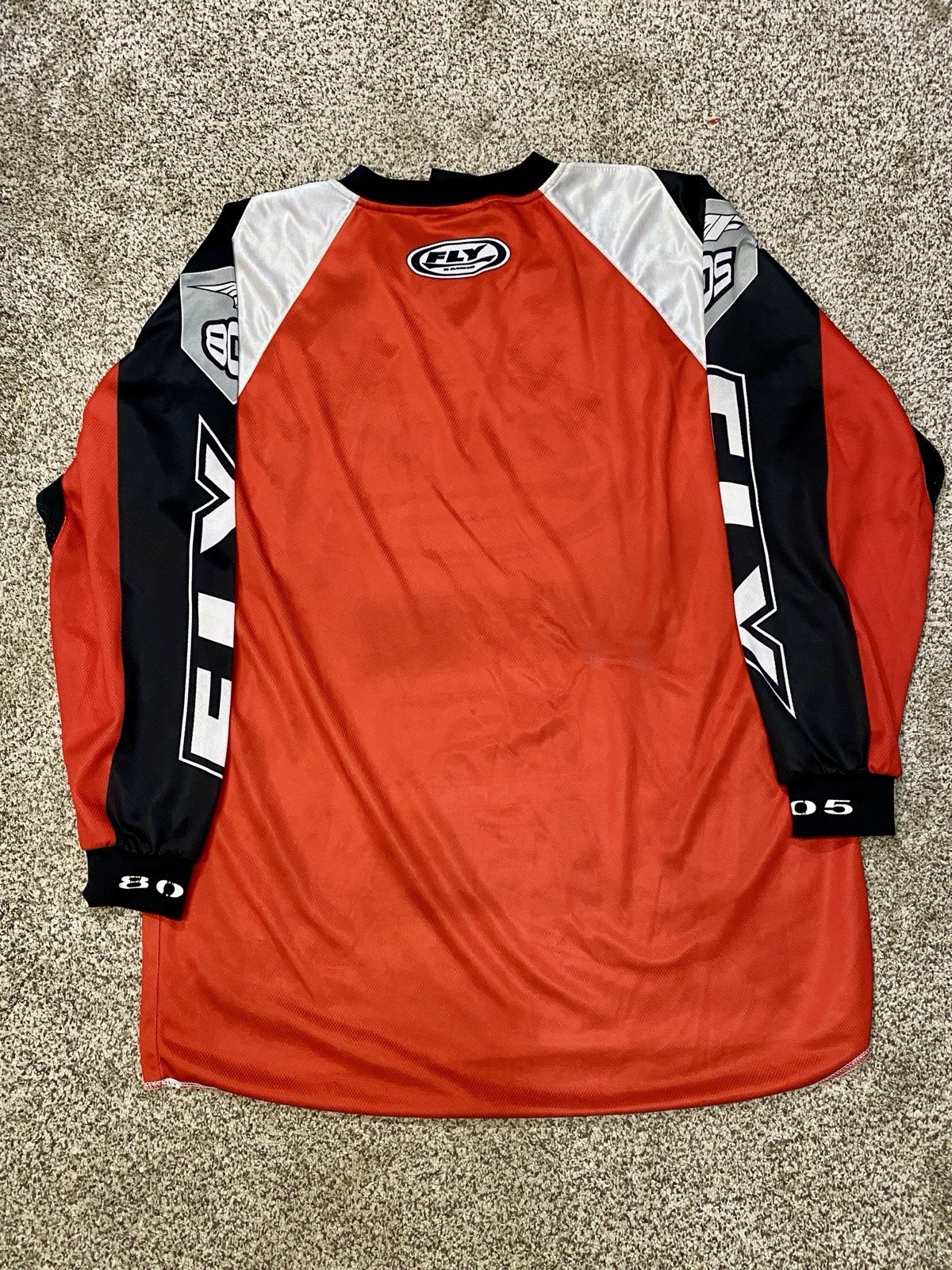 FLY RACING Motocross 805 Jersey Long Sleeve Red Black White Large