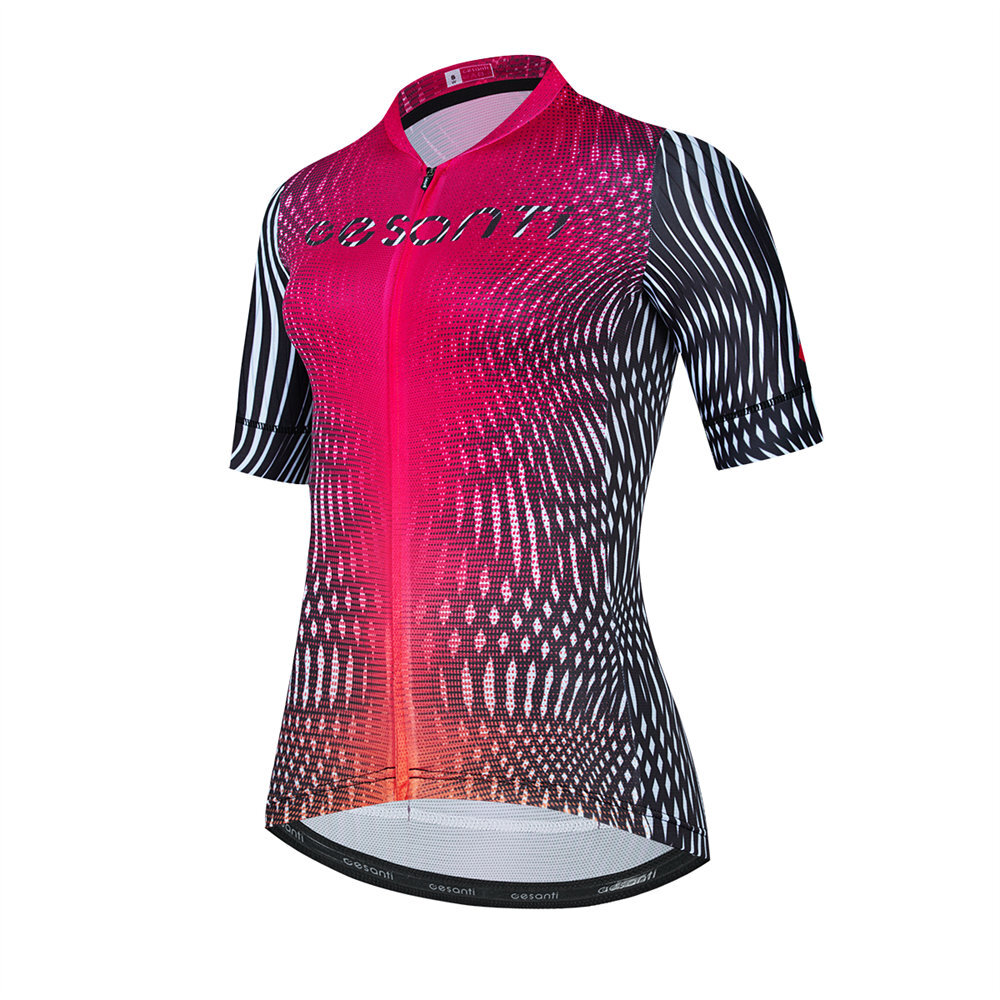 CESANTI Women Cycling Jersey Summer Non-slip Band Pro noctilucence Bike Clothing