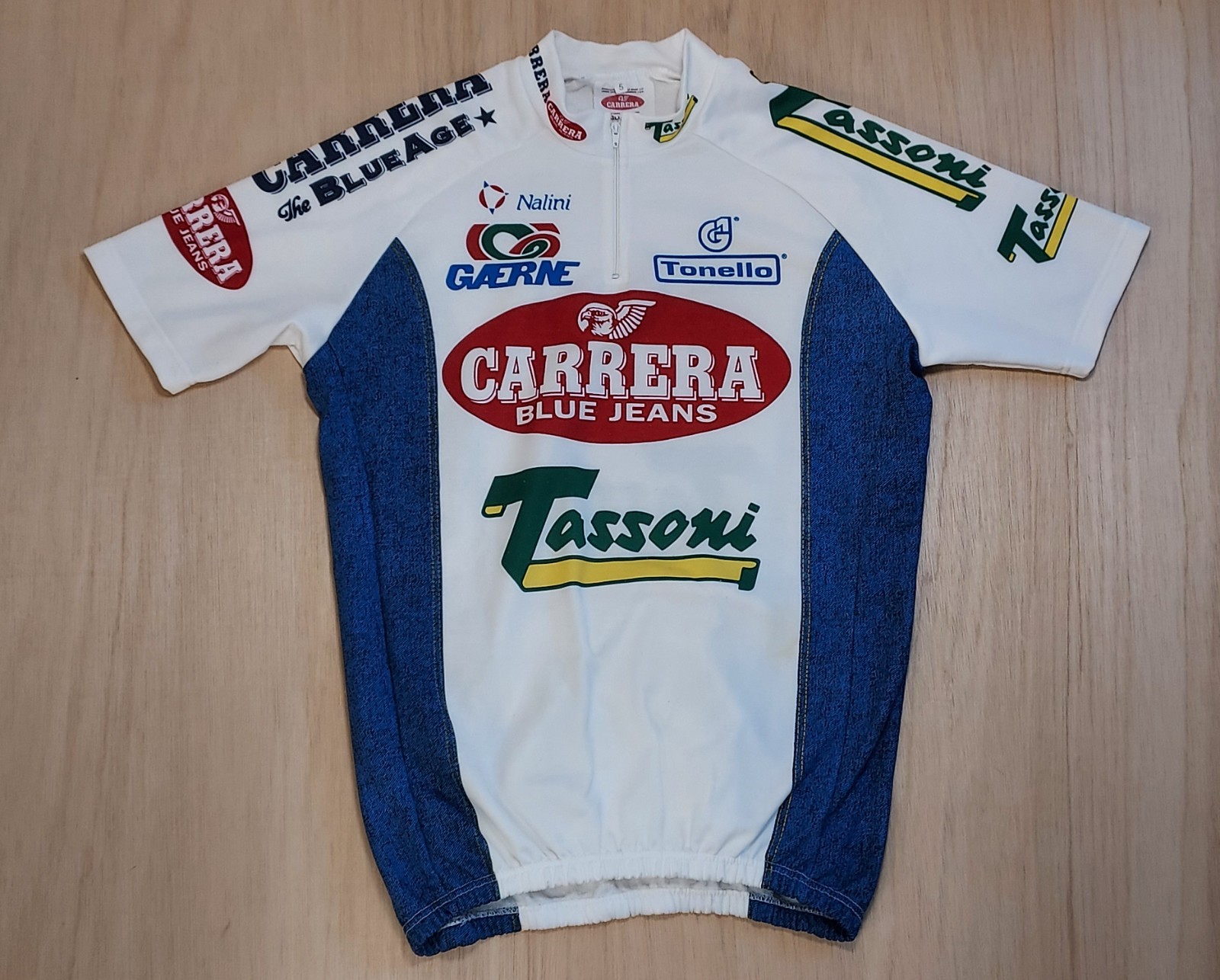 Carrera Blue Jeans Tassoni Nalini Cycling Jersey 1/4 Zip 1995 – 5 / L