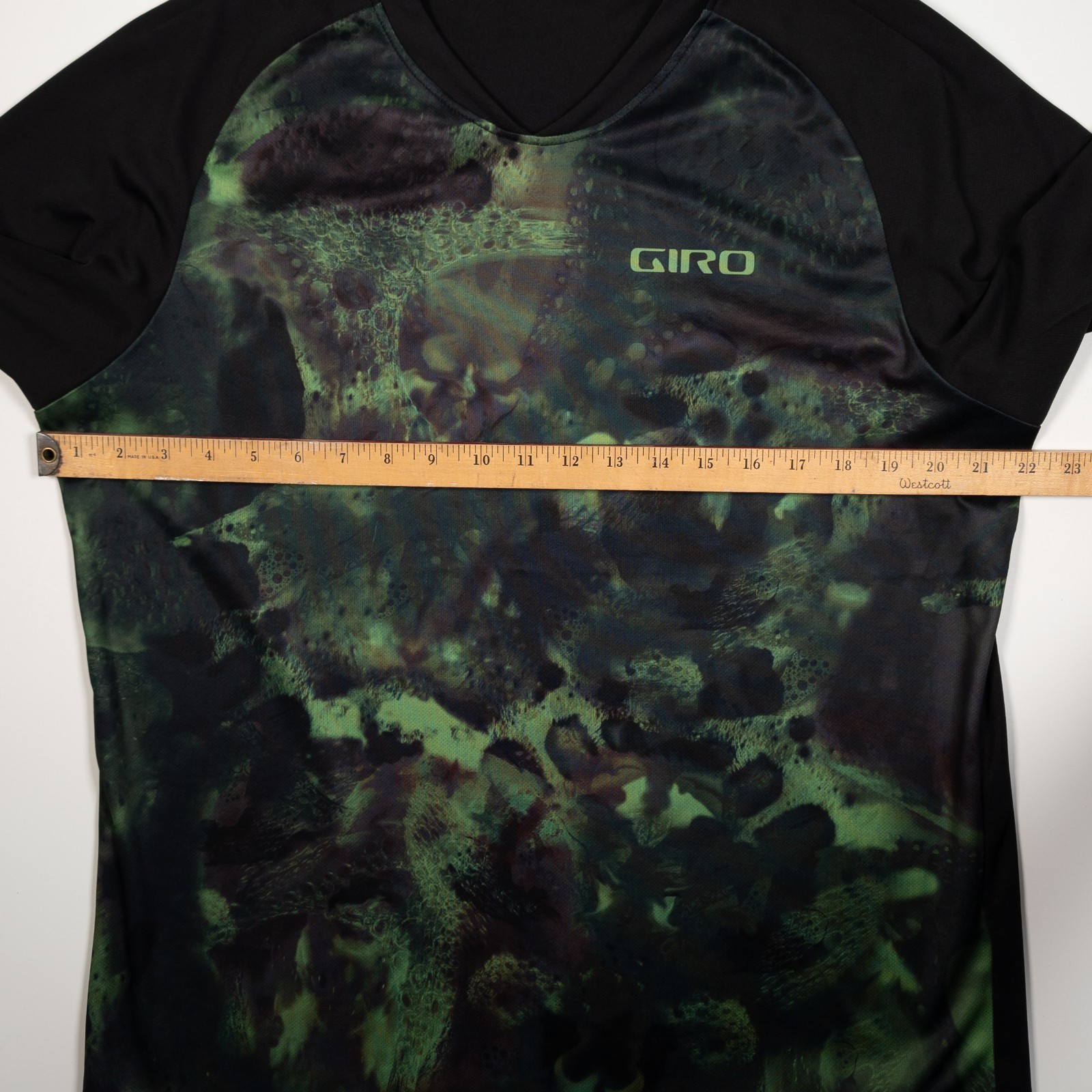 Giro MTB Cycling Jersey Mens Large Green Black Short Sleeve Mountain Bike MTB