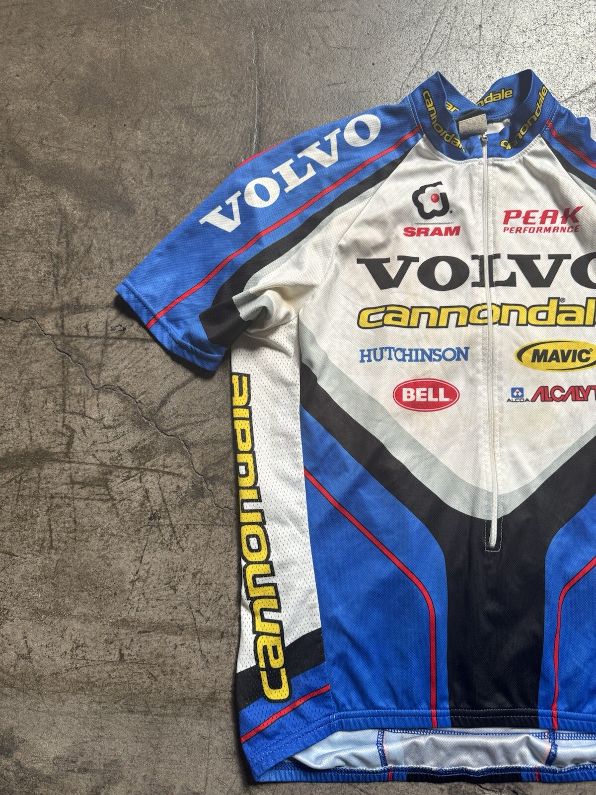 Vintage Cannondale Volvo Team 3/4 Zip Cycling Jersey Size L