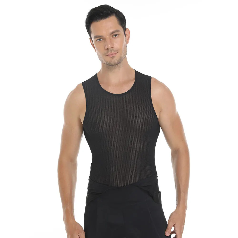 Men Cycling Base Layer Classic Black/White Cycling Underwear Mesh Breathable Qui