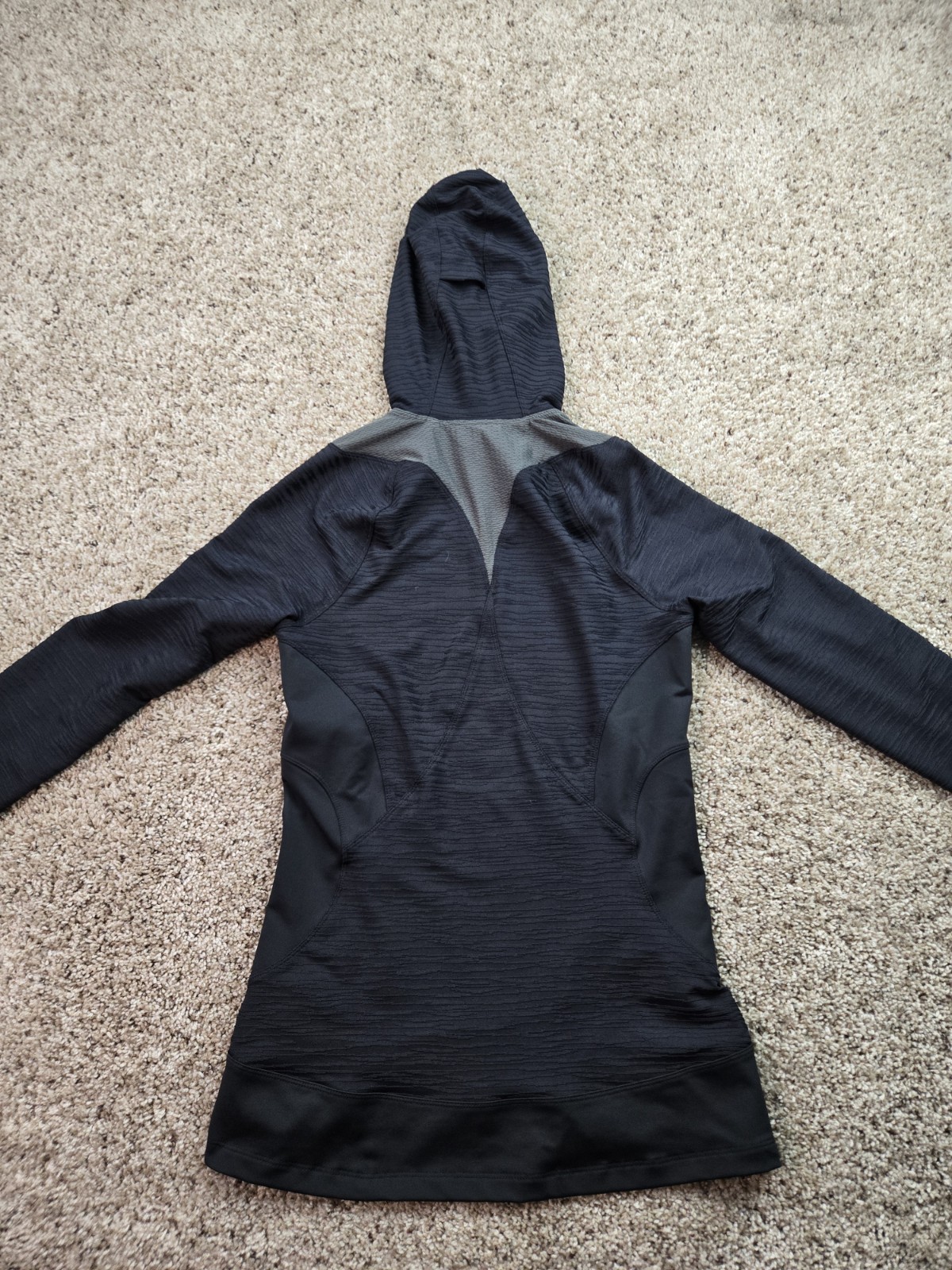 Pearl Izumi Cycling Hoodie Pullover Womens Medium Black Stretch Long Sleeve