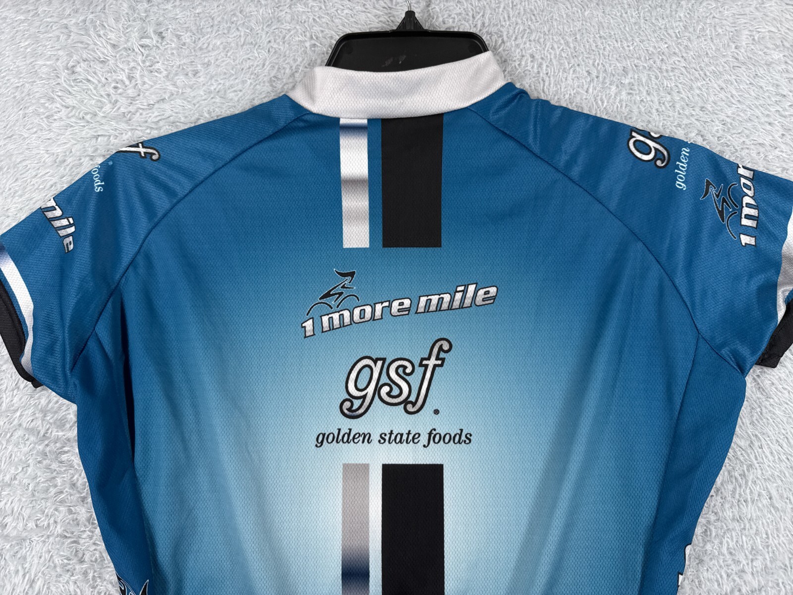 Primal Cycling Jersey Women Medium Blue White Full Zip 100% Polyester Pockets