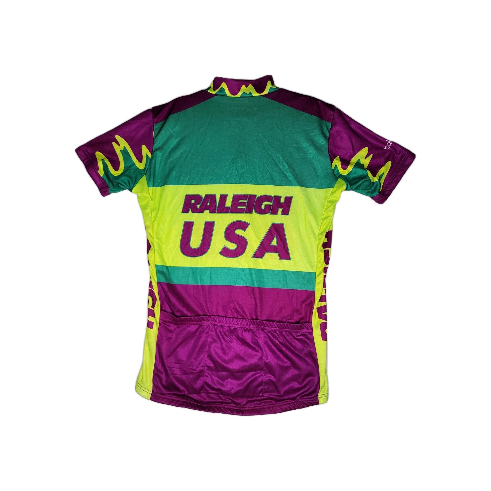 Vintage Baleno Cycling Jersey Women L Purple 90s Retro Bike Shirt 1/4 Zip USA
