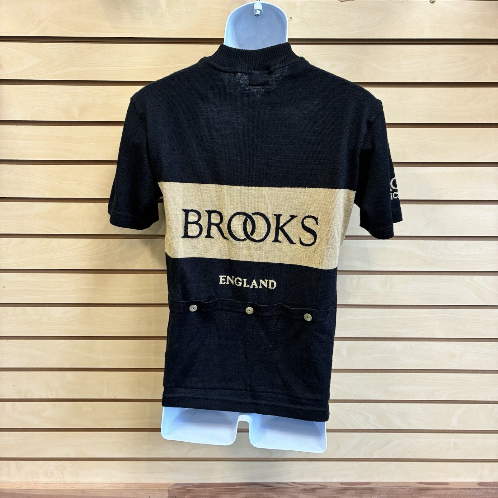 Brooks England Saddle S Eroica Wool Cycling Jersey Small Pockets 1/4 Zip