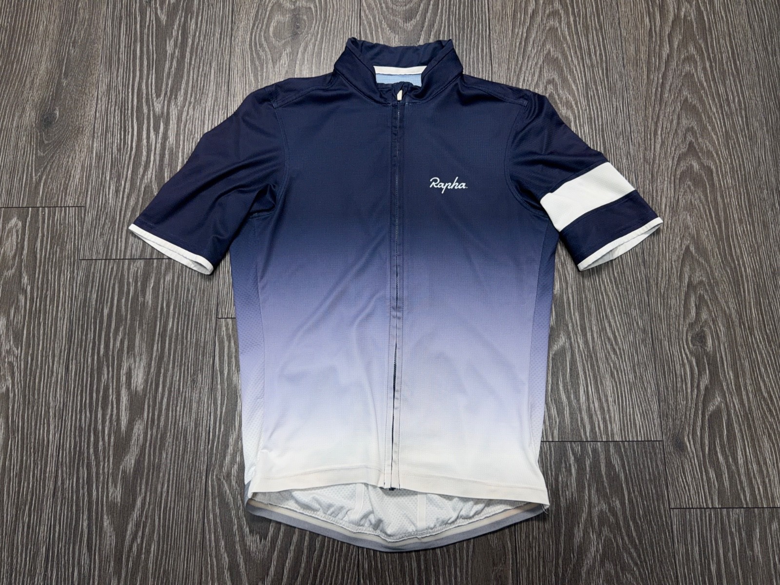Mens RAPHA Super Lightweight Jersey Cycling Full Zip Bicycle Size L