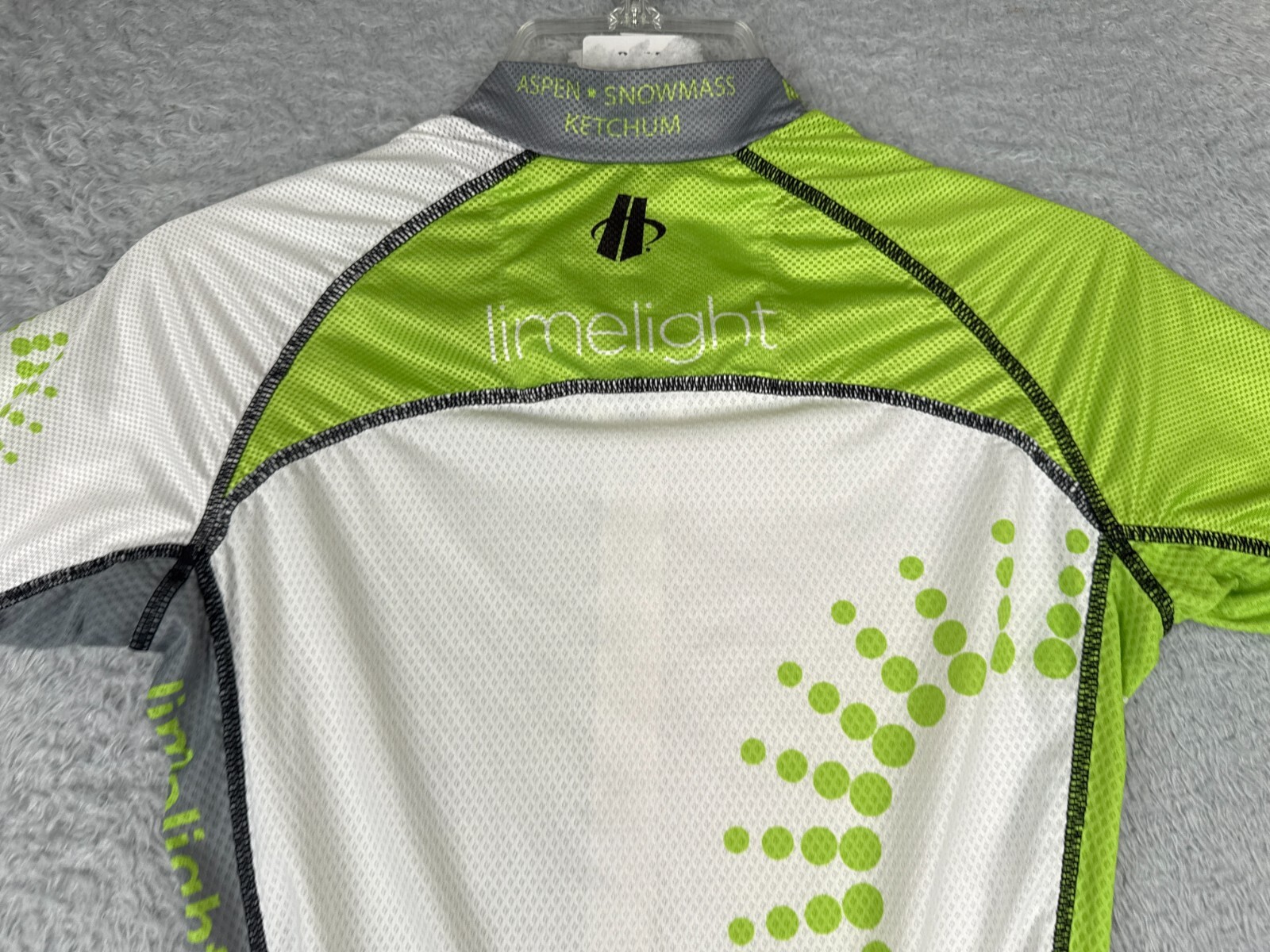 Hincapie Cycling Jersey Adult 2XS XXS Green White Full Zip Short Sleeve Aspen