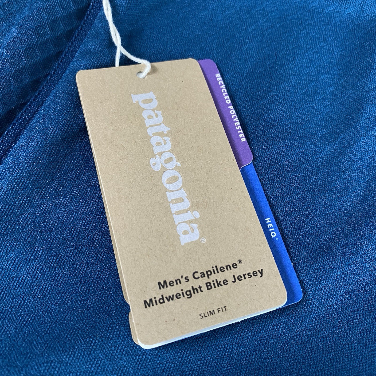 Patagonia S Small Capilene Midweight Bike Jersey Medium Crater Blue Half Zip