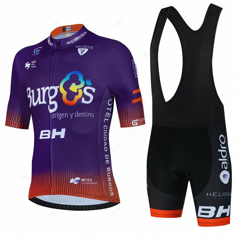BH Burgs Team 2024 Cycling Jersey Set 19D Shorts MTB Quick Dry Bike Wear