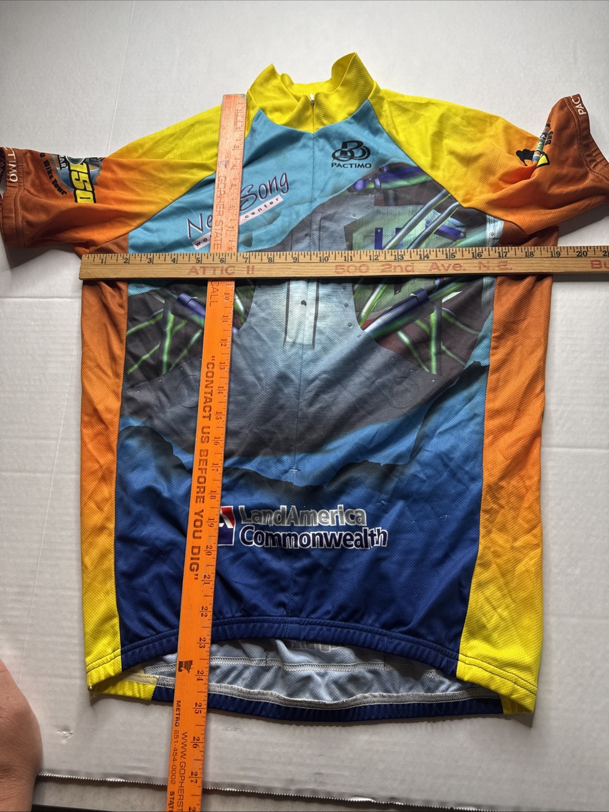 Pactimo Cycling Jersey Men Sz M Miramar Multi Color 3/4 Zip Short Sleeve Bay To