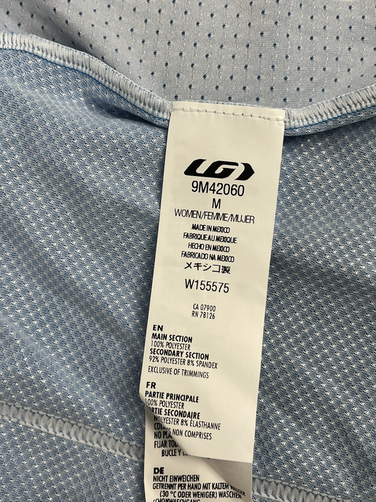 Garneau Women’s Sport Fit Jersey Sz M Back Roads Compression Cycling Pocket Zip
